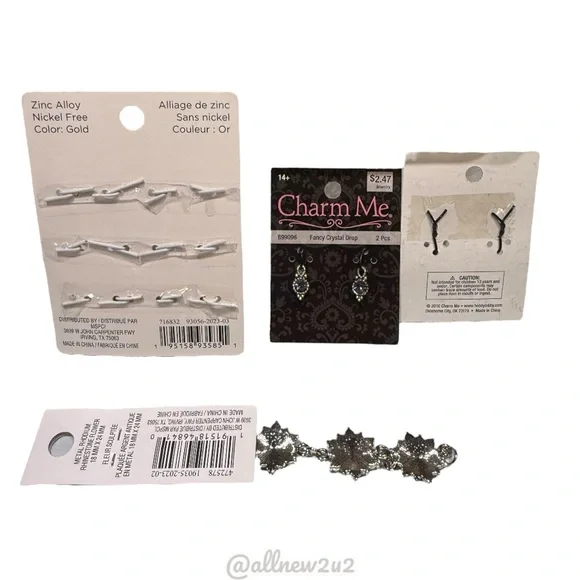 Bead Landing & Charm Me Silver Gold Charms Bracelet Findings - Picture 2 of 9